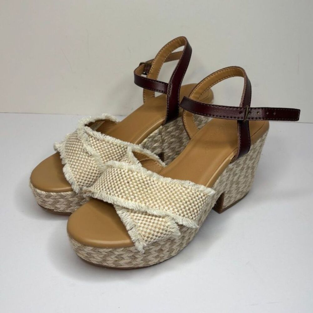 Skechers Cali Heaters Baby Bell Platform Heel Sandals Adjustable Womens